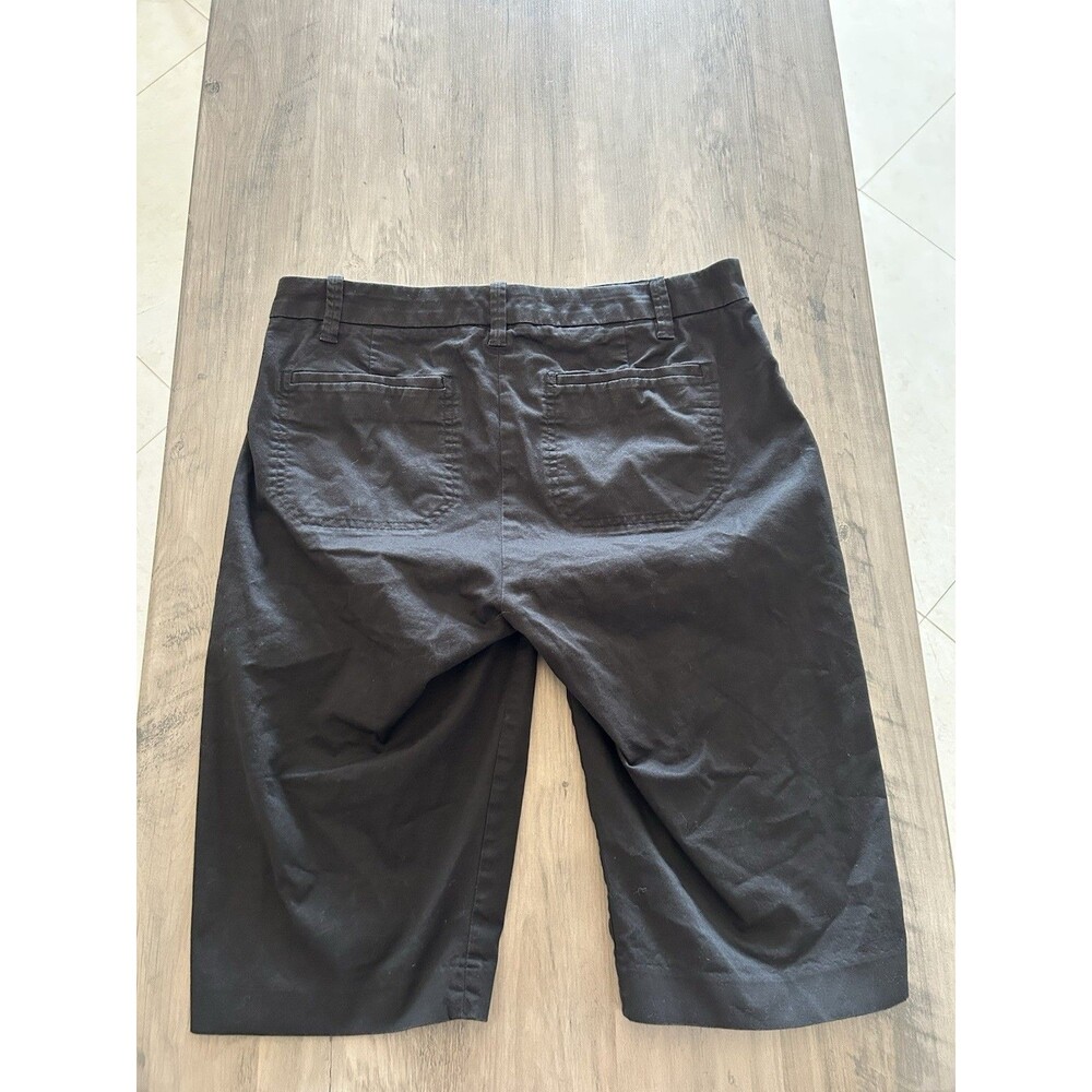 Vince womens Shorts Black chino classic bermuda cotton Size 8 - Picture 2 of 6